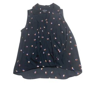 Trouvé‎ Black Sleeveless Top with Colorful Accents